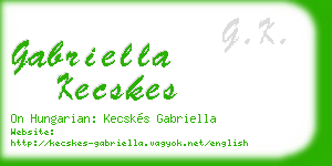 gabriella kecskes business card