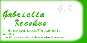 gabriella kecskes business card